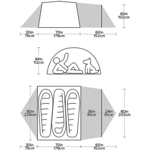 Acheter Maintenant Big Agnes Blacktail 3 Hotel Tente, Vert/gris 15