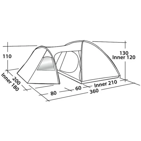 mode Easy Camp Eclipse 300 Tente, Vert/olive 4