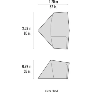 Pas Cher soldes France MSR Gear Shed V2 Tente, Olive 6