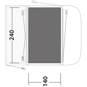 Outwell Newburg 160 Bâche De Sol, Gris prix de gros 6