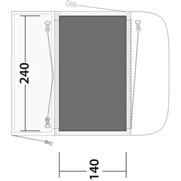 Outwell Newburg 160 Bâche De Sol, Gris prix de gros 3