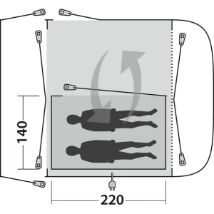 Outwell Newburg 240 Tente Intérieure, Gris soldes pas cher 6