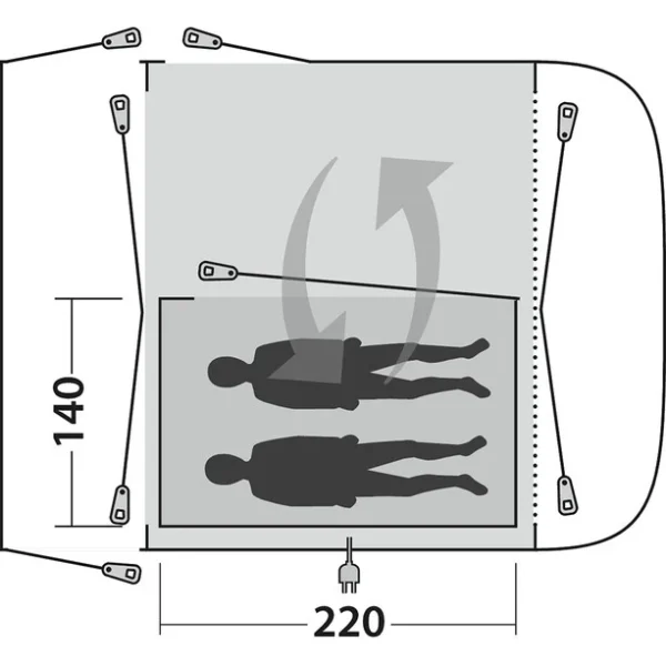 Outwell Newburg 240 Tente Intérieure, Gris soldes pas cher 3